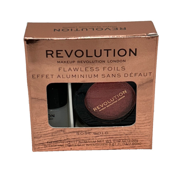 New Makeup Revolution Flawless Foils Rose Gold Eyeshadow Palette 0.07oz/2.00 - Picture 1 of 4